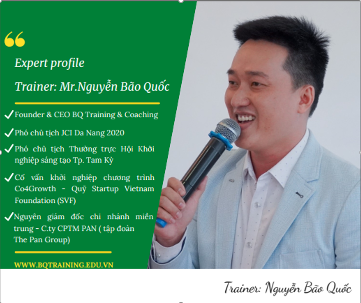 Fouder & CEO: Giải pháp Tư vấn & Đào tạo BQ